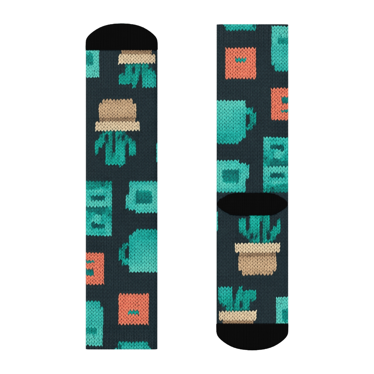 Knitted Store And Office Manager Desk Garden Lattice custom crew socks