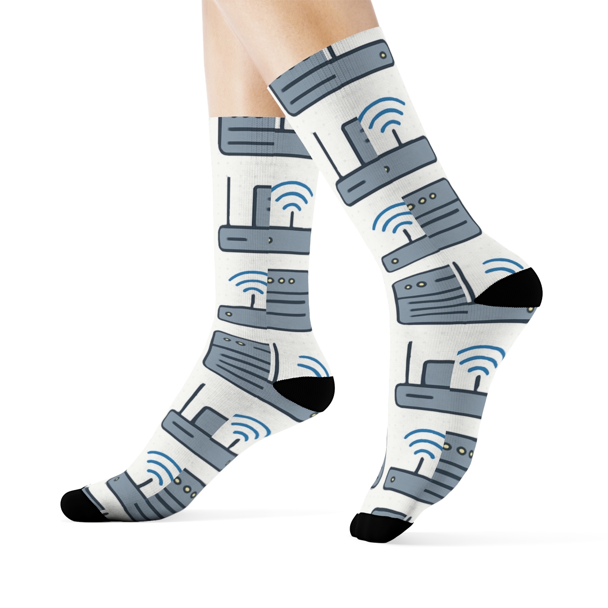 Server Rack Lattice With Network Administrator Accents soft everyday crew socks
