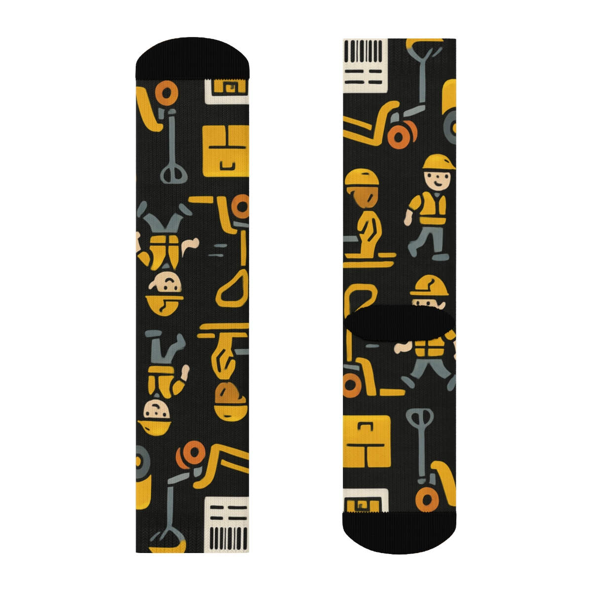 Warehouse Worker Forklift Pep Rally Tessellation personalized crew socks