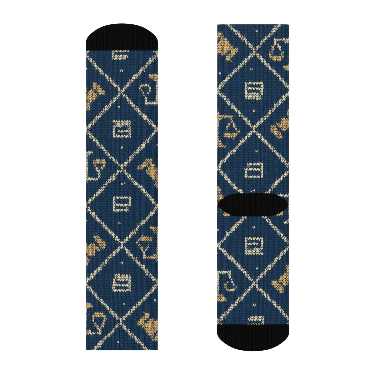 Lawyer Gavel Lattice Knit Illusion soft everyday crew socks