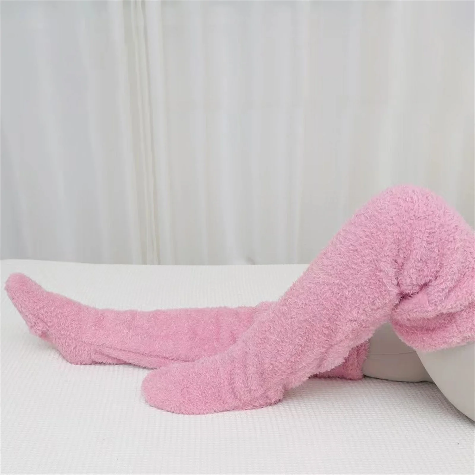 Winter Over High Long Fuzzy Cold Proof Socks For Home Floor