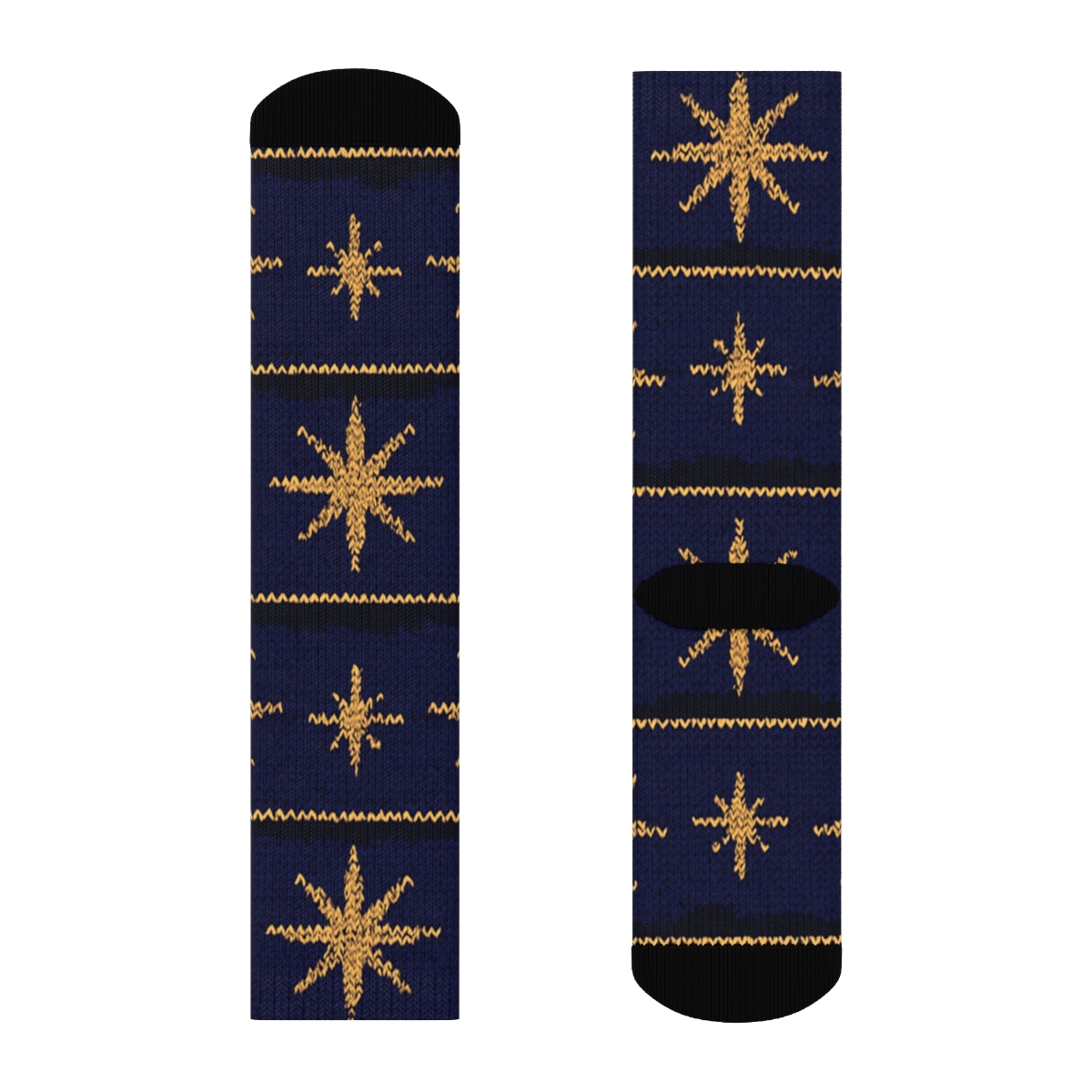 Horizon Garlands With Star Of Bethlehem Glow unique graphic crew socks