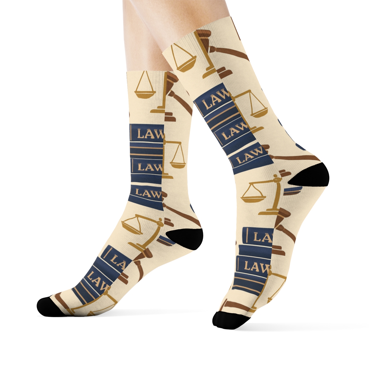 Lawyer Chambers Tapestry Pattern custom crew socks