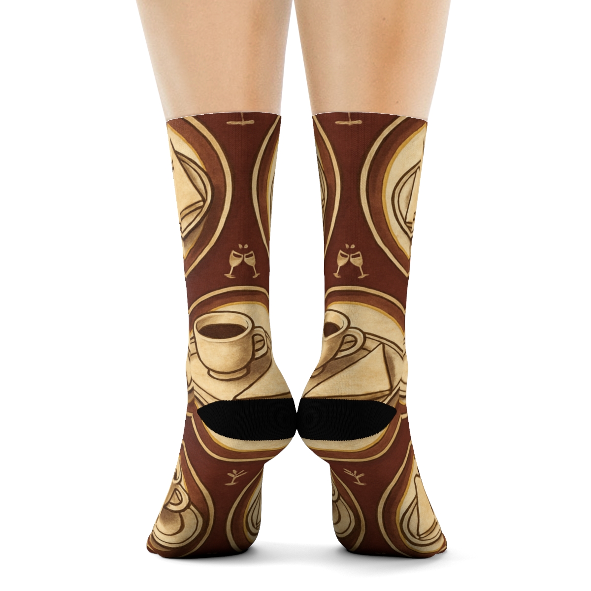 Waiter Tray Orbit Tessellation In Burgundy premium sports crew socks