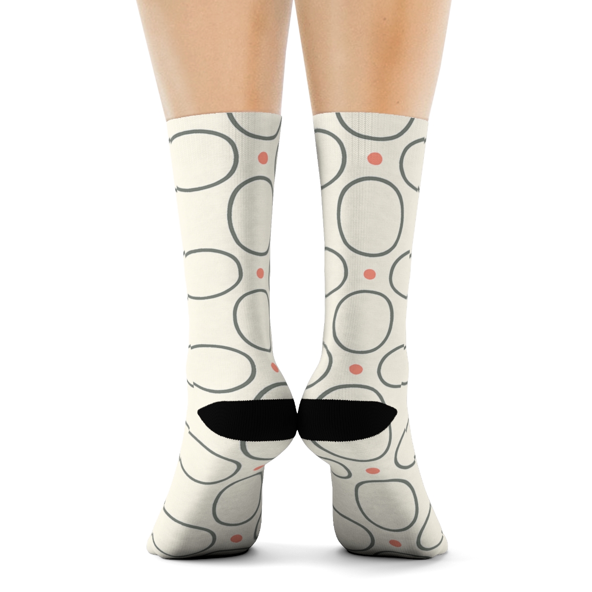 Offset Pebble Lattice stylish athletic crew socks
