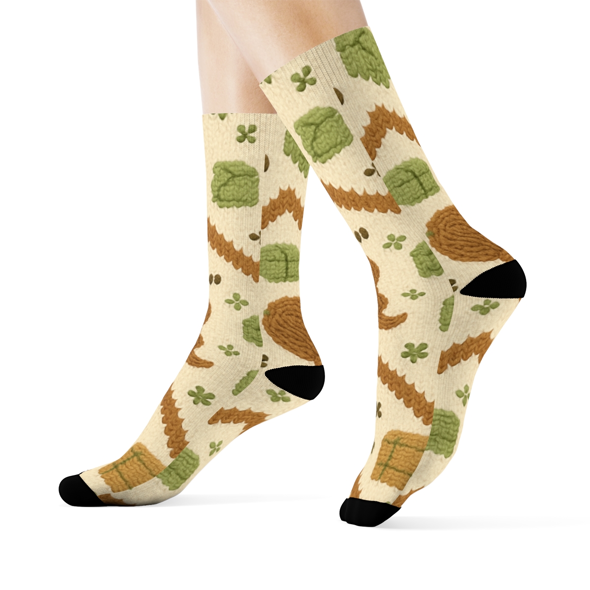 Knitted Meadow Tails Pony Pattern comfortable cotton crew socks