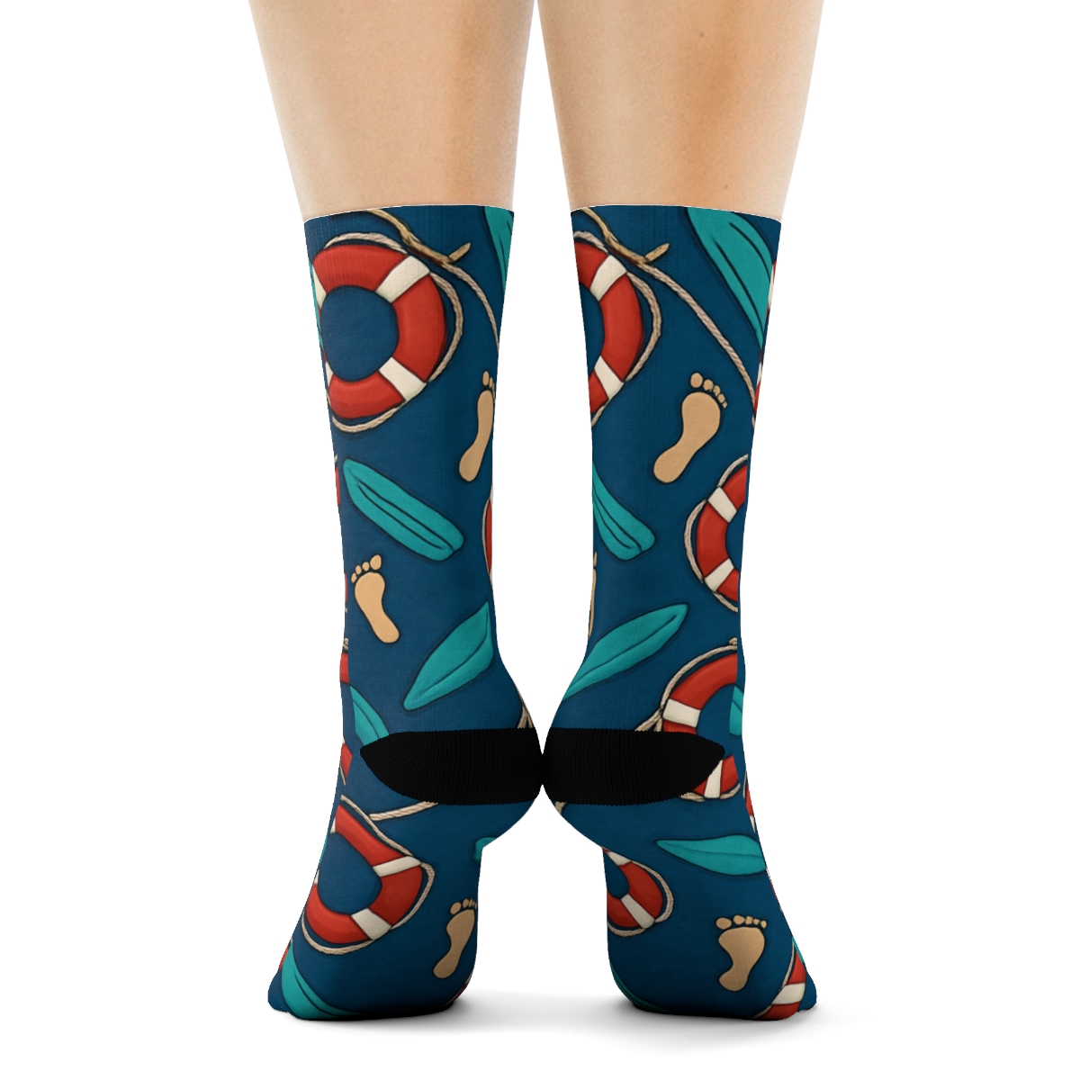 Rescue Ring Lattice, Lifeguard Edition unique graphic crew socks