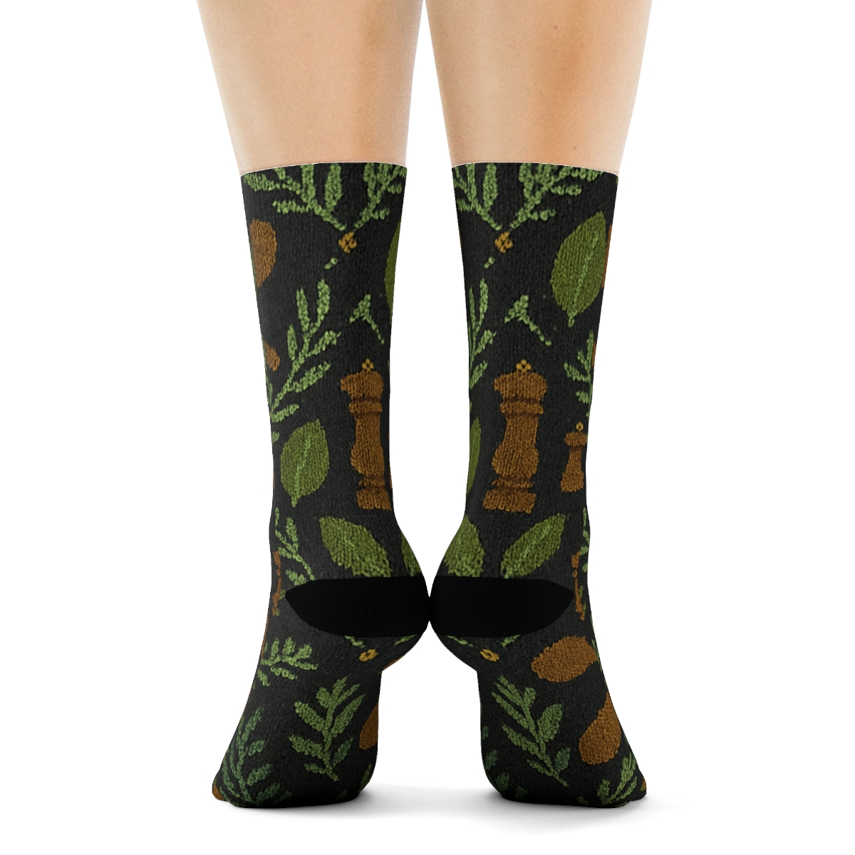 Knitted Cook Herb Lattice comfortable cotton crew socks