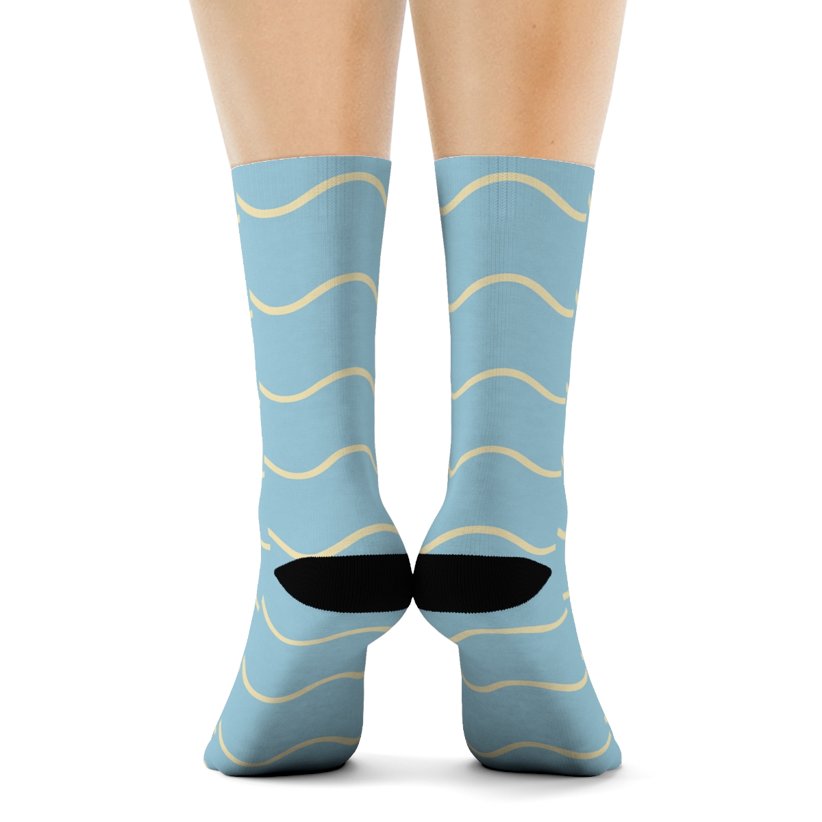 Quiet Wave Repeat trendy patterned crew socks