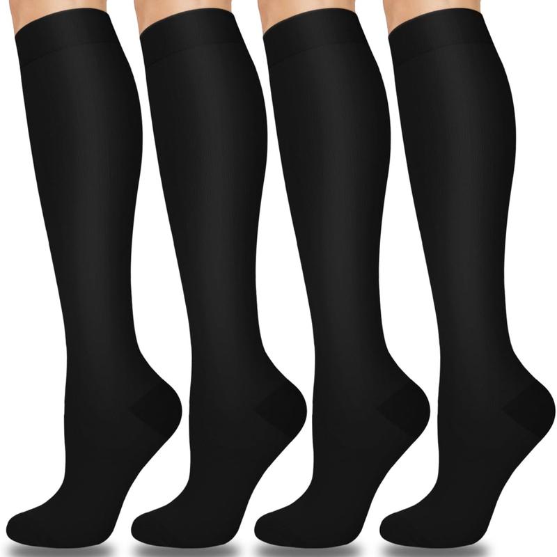 Pack Of 4 Running Athletic Compression Socks For Men And Women