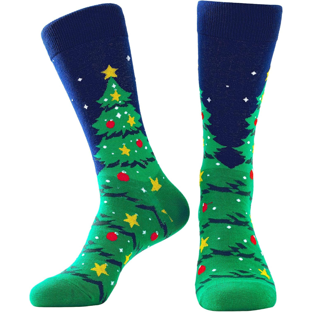 Mens Christmas Socks Crazy Funny Dress Colorful Novelty Warm Winter Socks