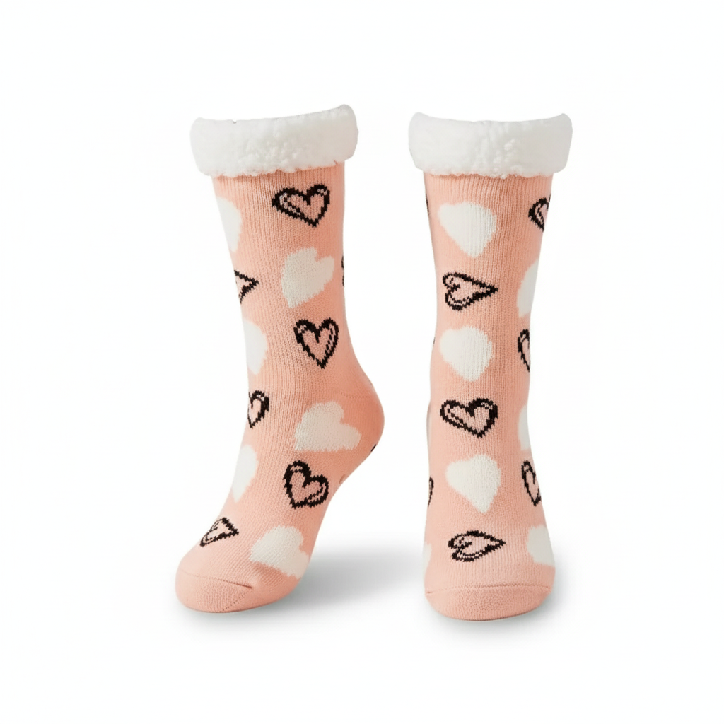 Soft Plush Fleece Lined Christmas Socks For Women