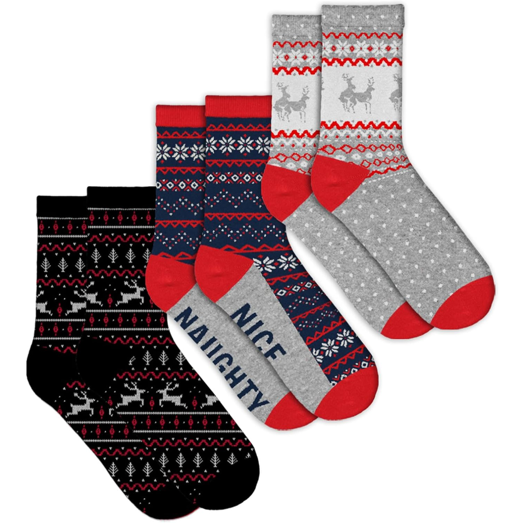 3 Pair Of Holiday Themed Socks for Men Fun and Festive Men's Socks