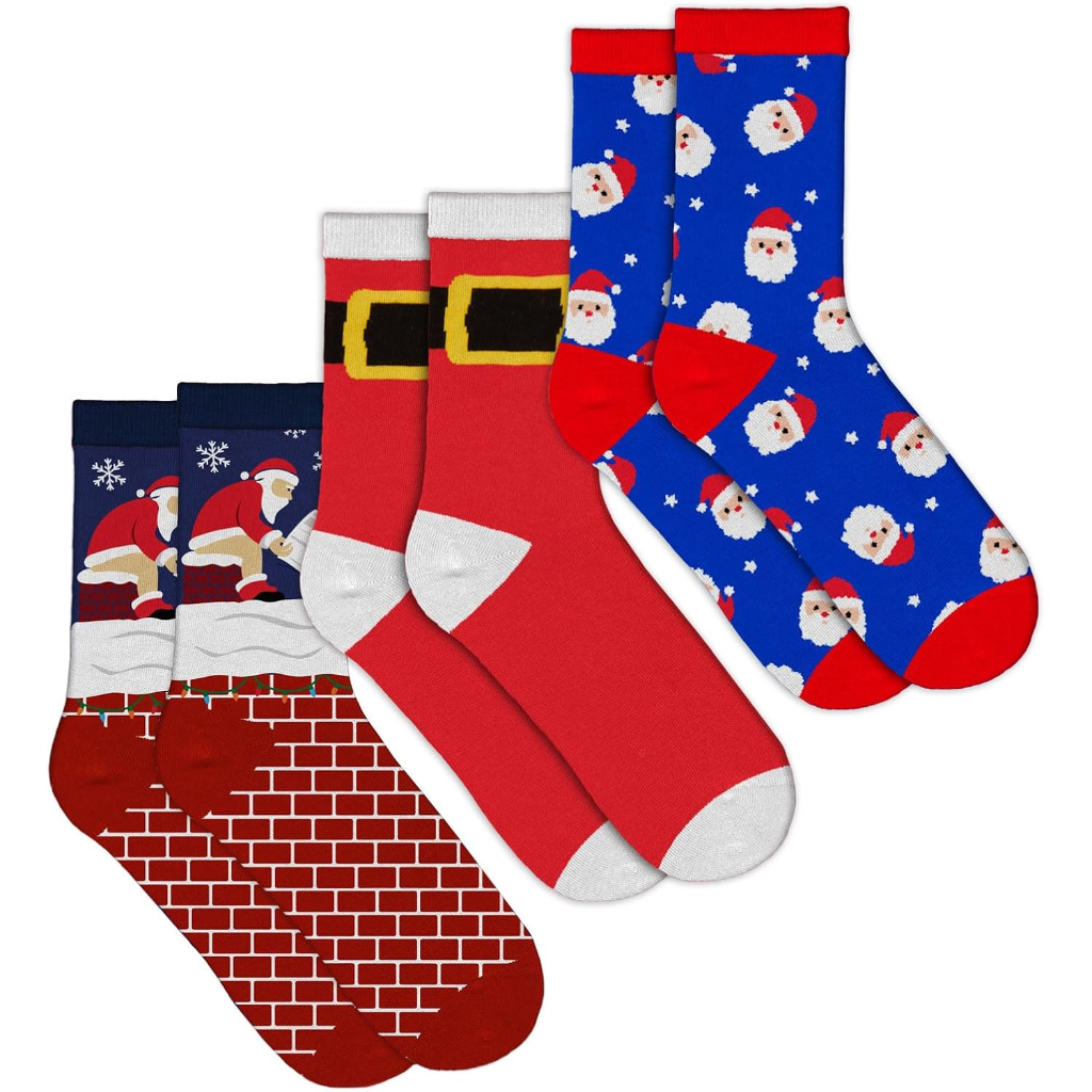3 Pair Of Holiday Themed Socks for Men Fun and Festive Men's Socks