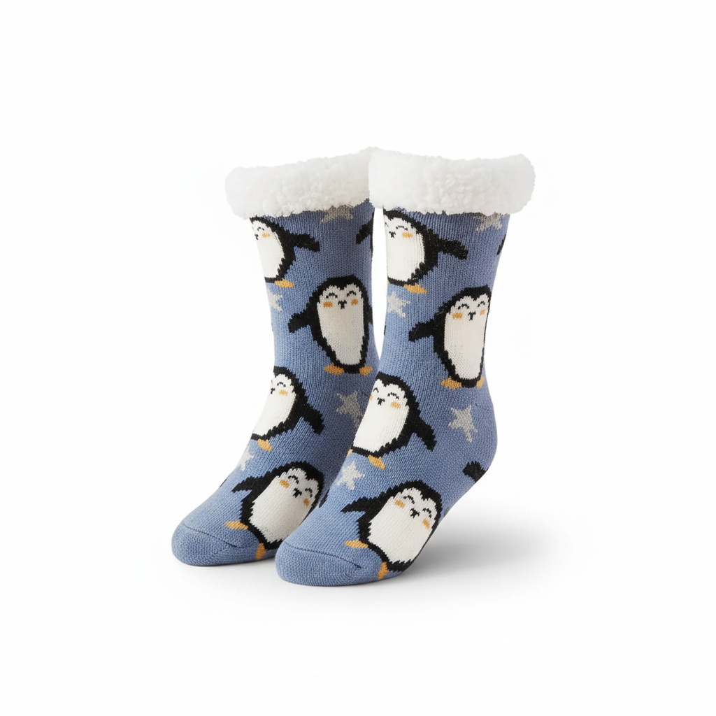 Soft Plush Fleece Lined Christmas Socks For Women