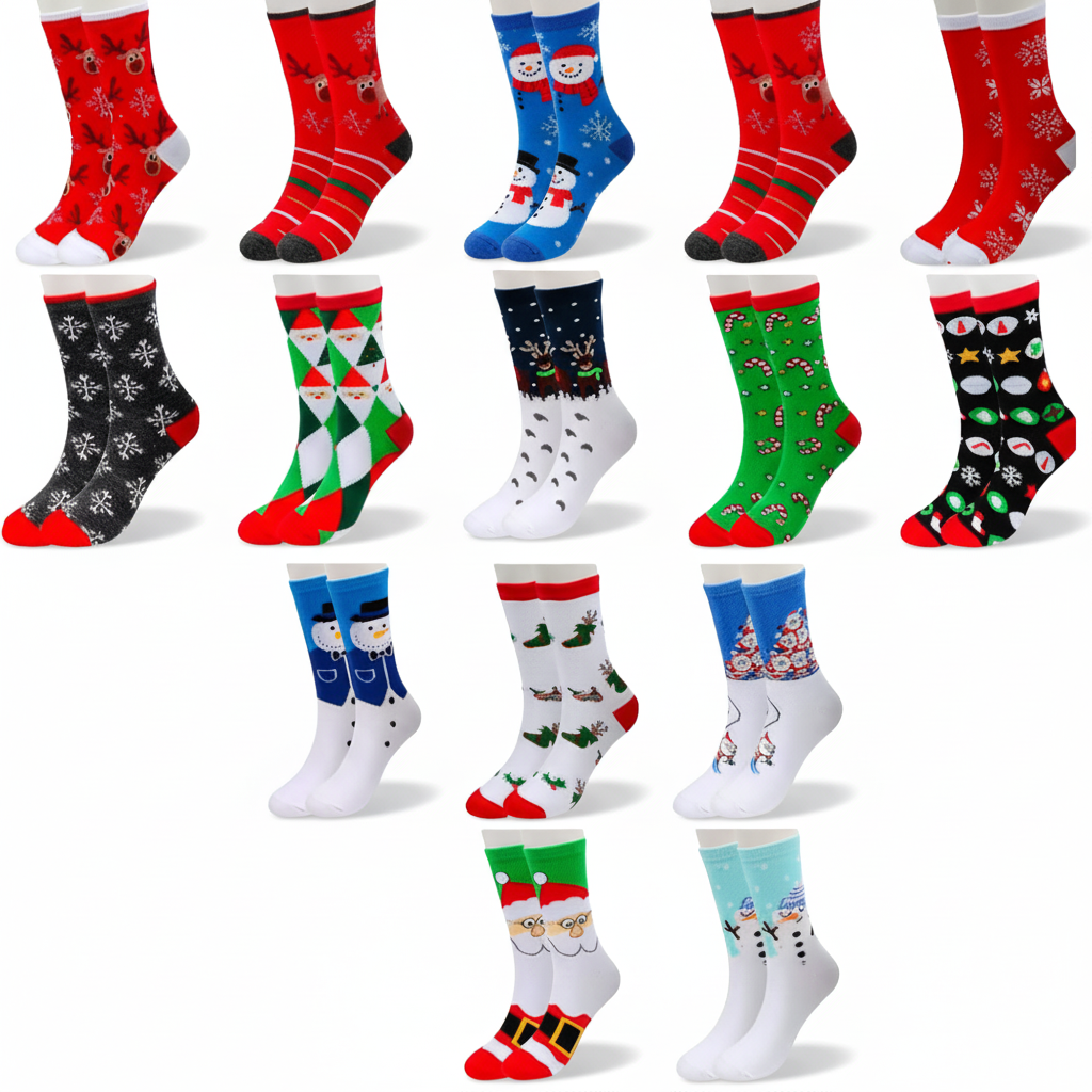 15 Pairs Women Christmas Socks