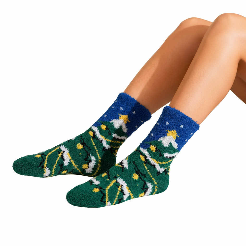 Softer Christmas Fuzzy Socks for Women Girls