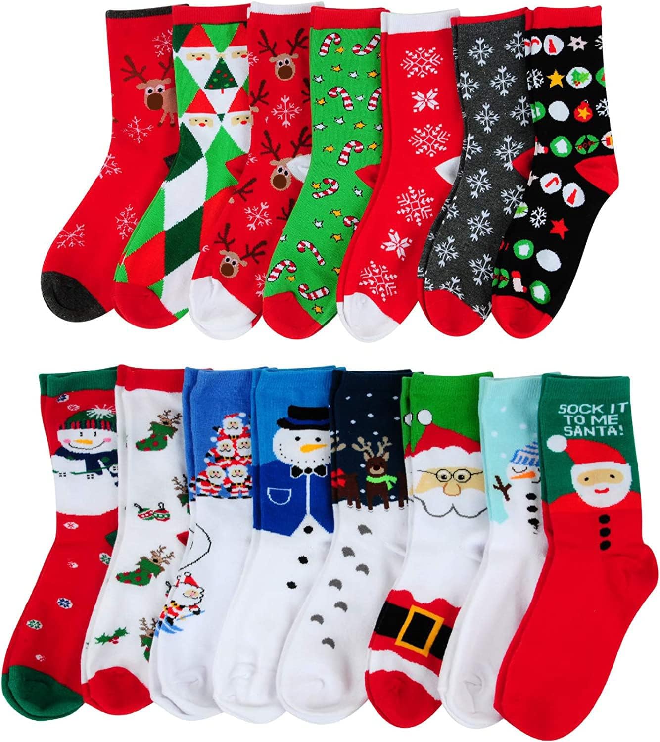 15 Pairs Women Christmas Socks
