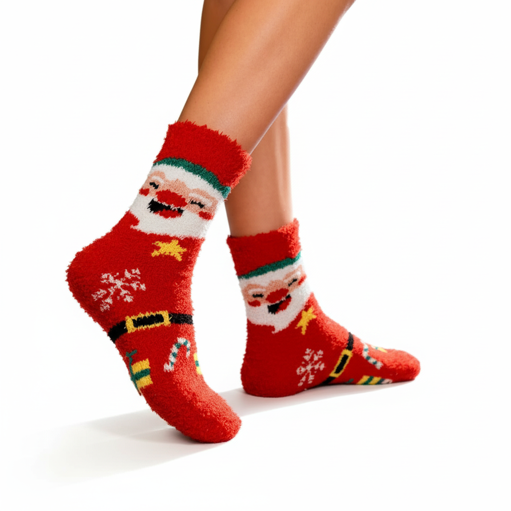 Softer Christmas Fuzzy Socks for Women Girls