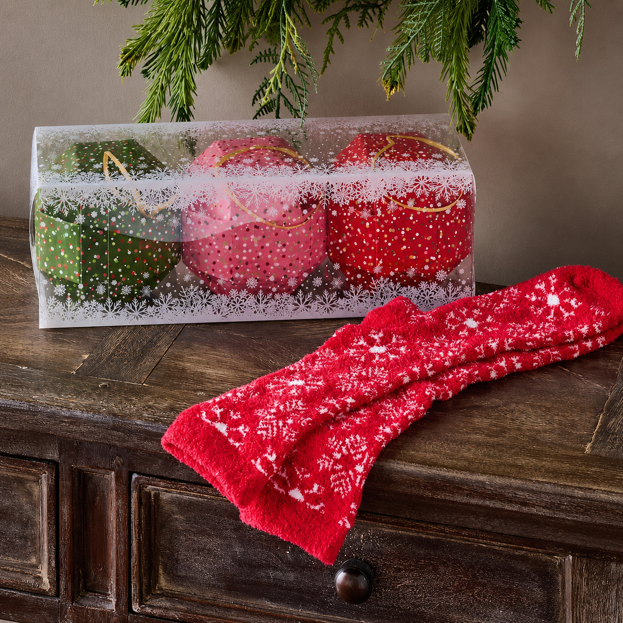 3 Pairs Holiday Gift Socks Set For Everyday Wear  
