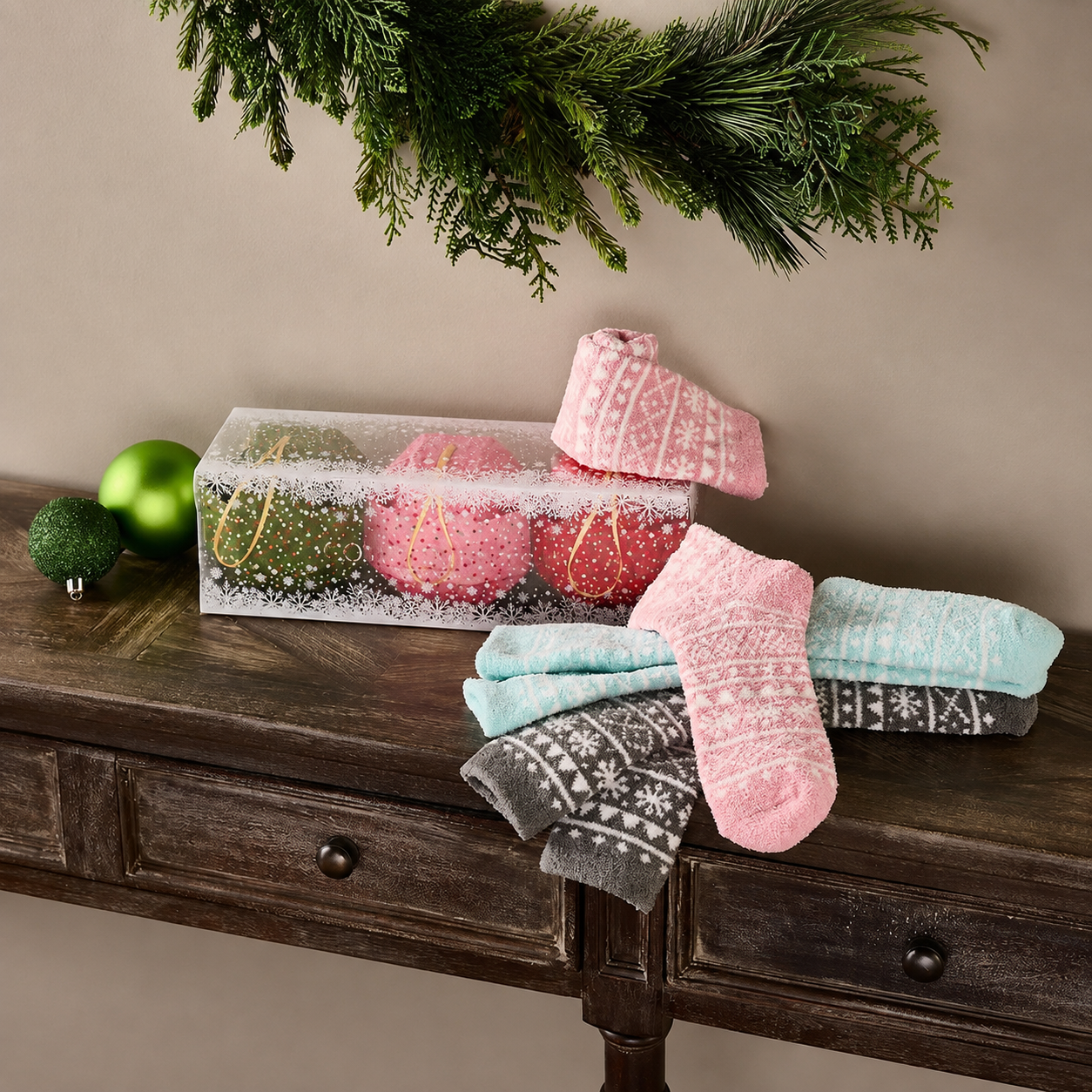 3 Pairs Holiday Gift Socks Set For Everyday Wear  