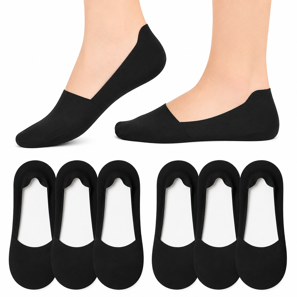 Non Low Cut No Show Slip Socks For Women