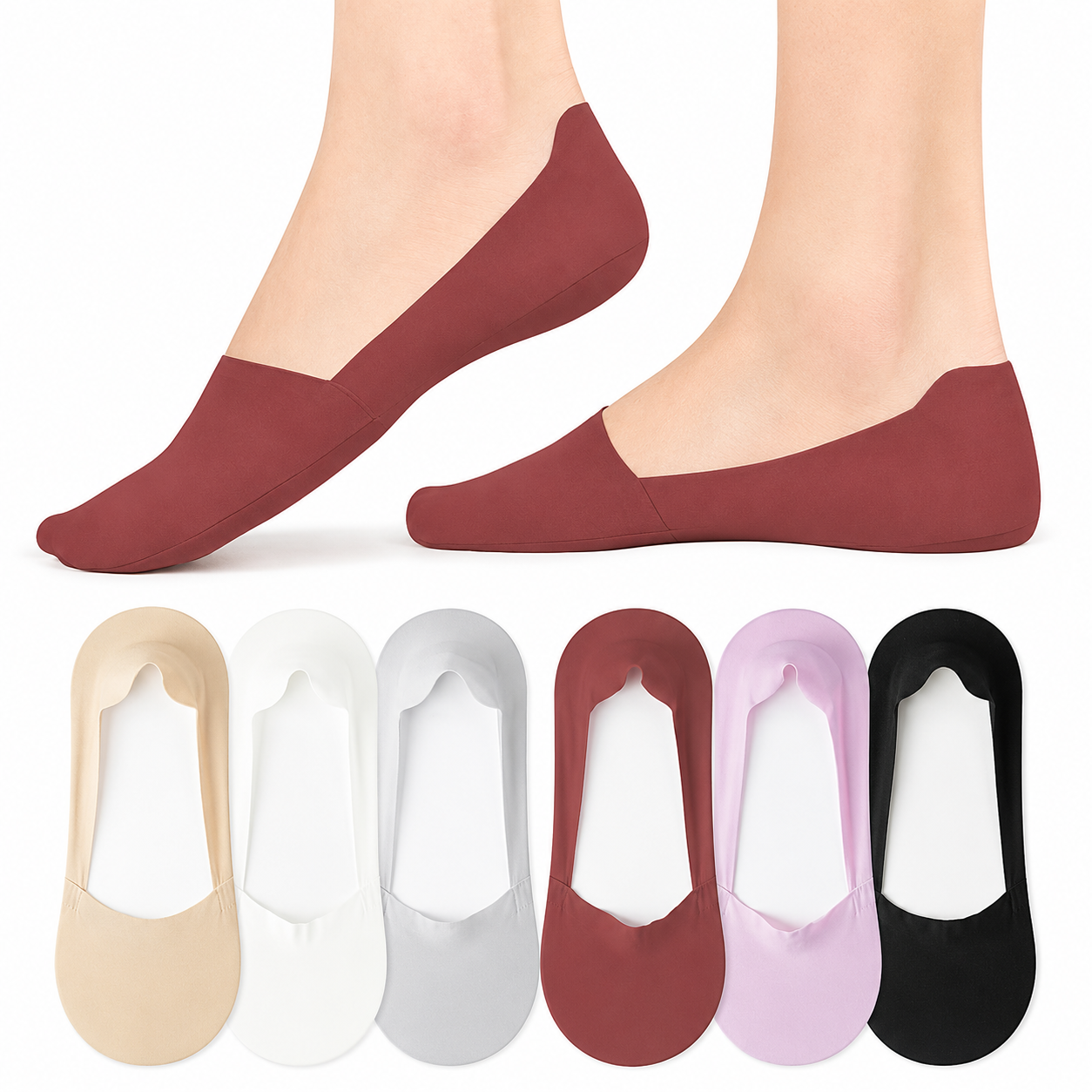 Non Low Cut No Show Slip Socks For Women
