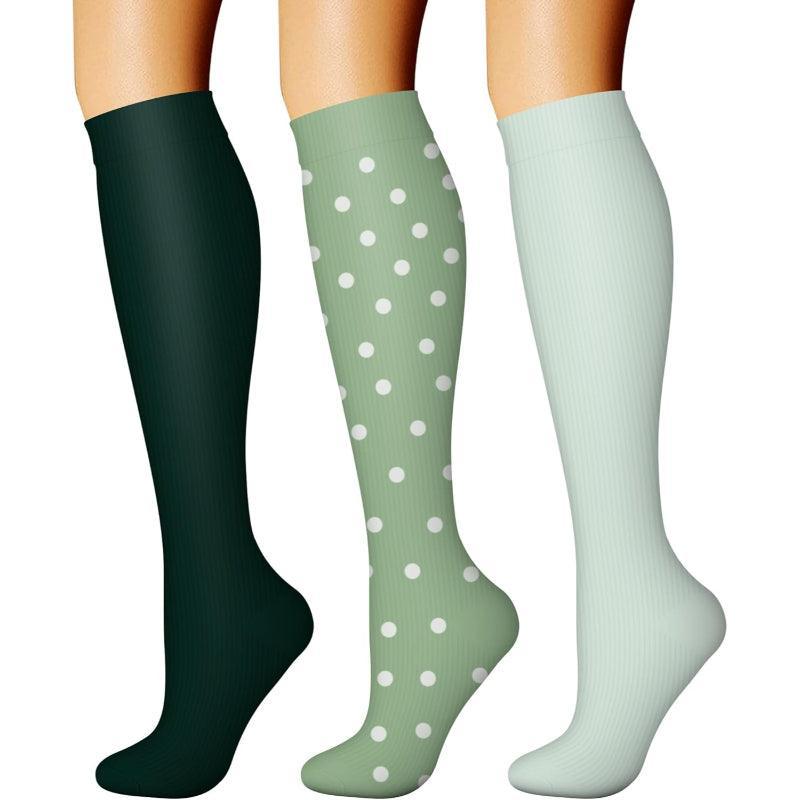 3-Pack Compression Support Socks - Comfort and Relief