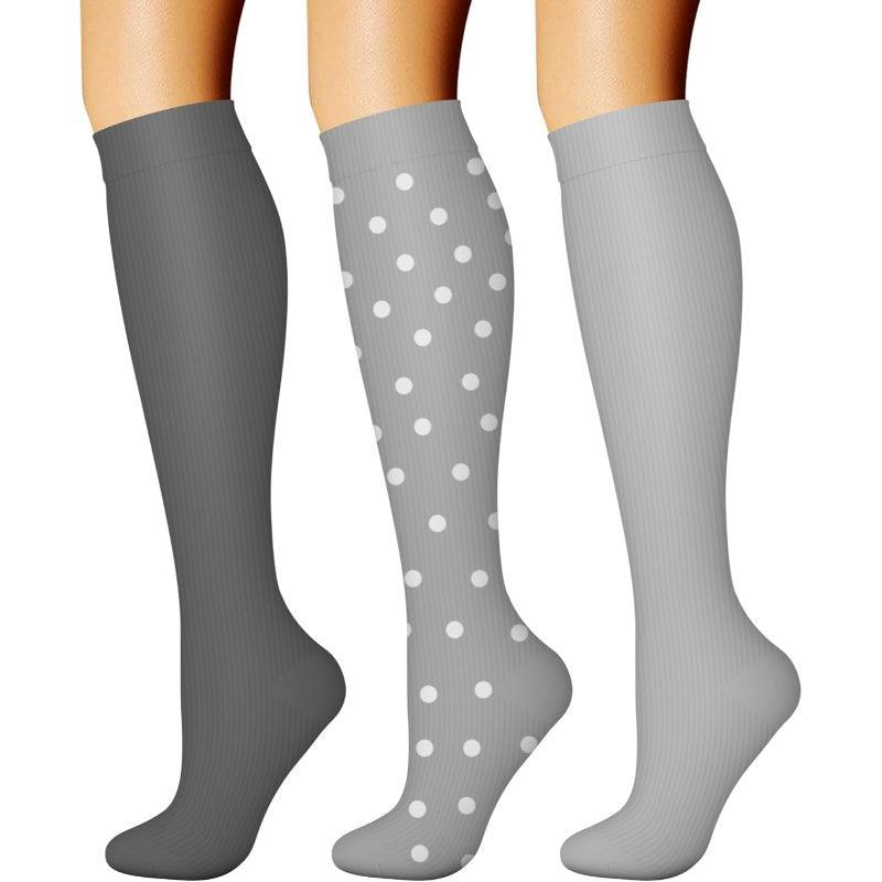 3-Pack Compression Support Socks - Comfort and Relief