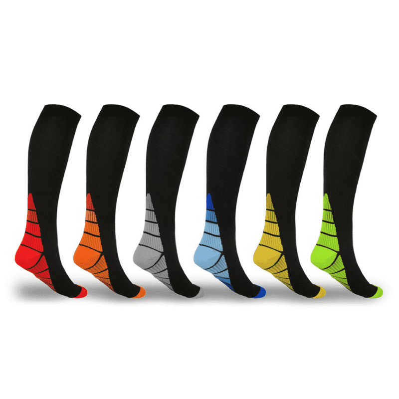 6 Pack Performance Compression Socks - Support and Comfort-Sockz