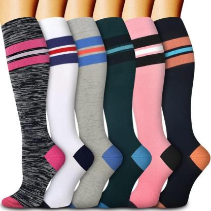 6 Pairs Copper Infused Compression Socks – Relief Travel and Work