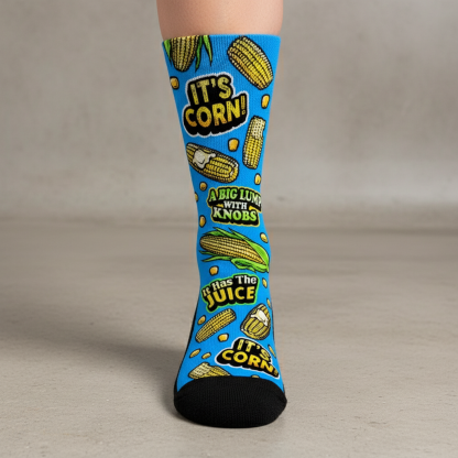 Vibrant Corn Print Socks For Everyday Style