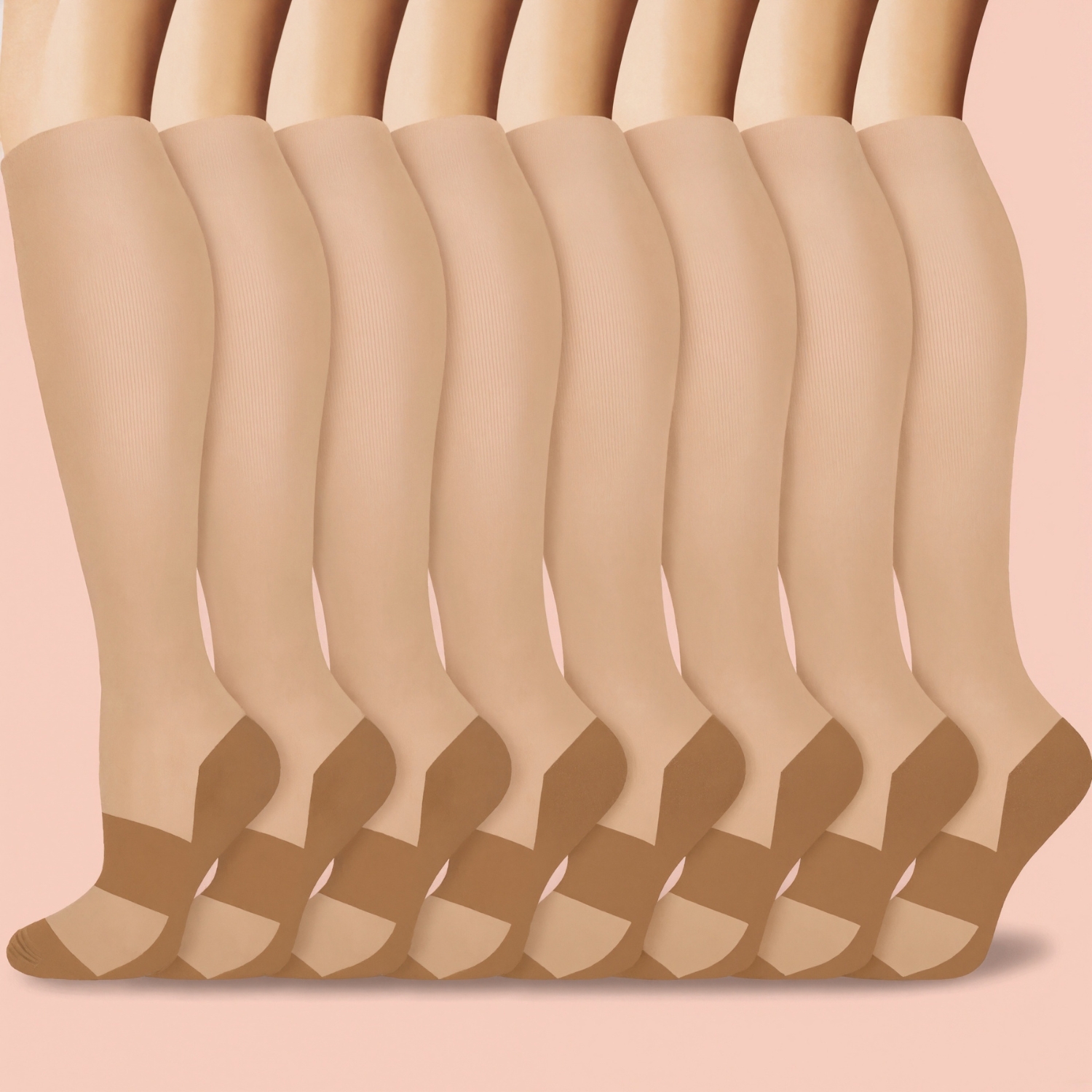 Eight Pack Running Compression Socks Support Comfort