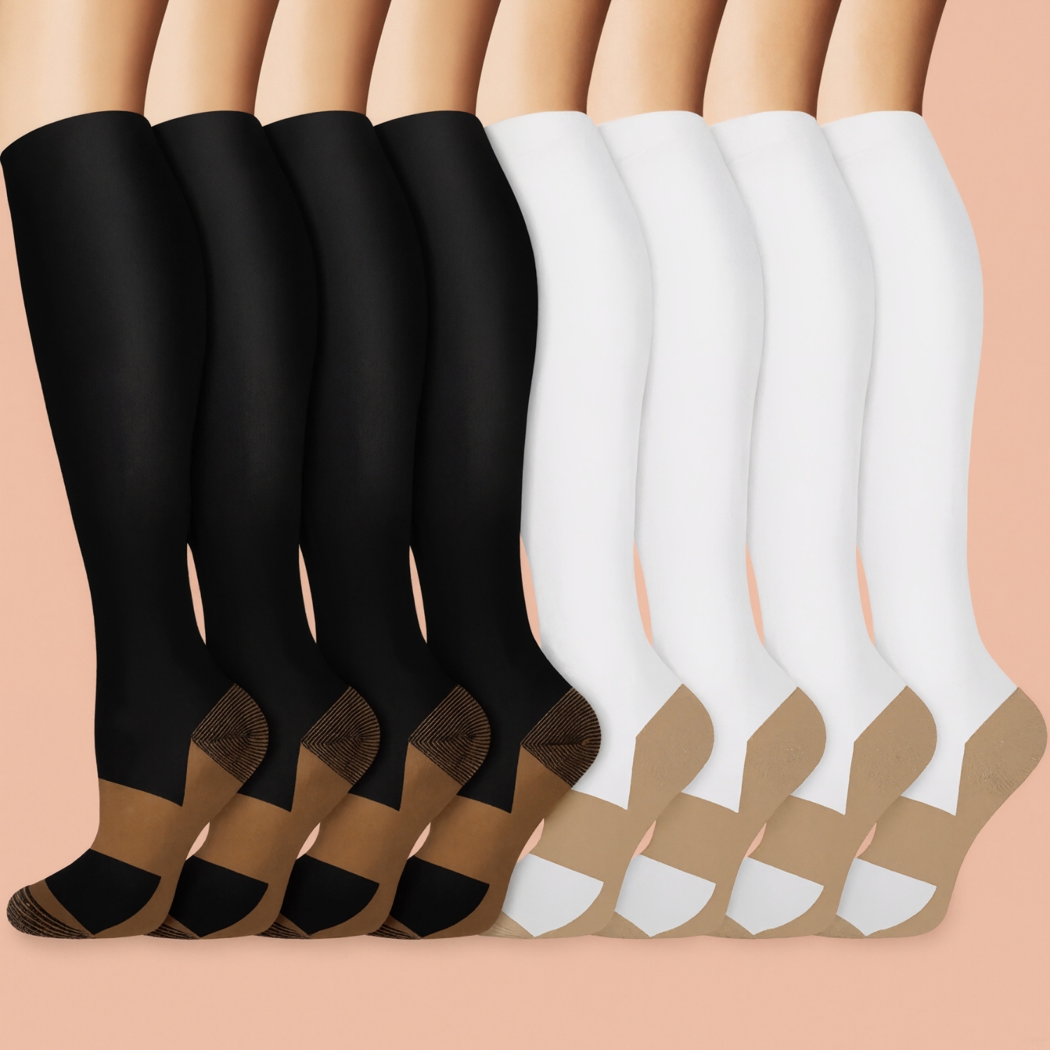 Eight Pack Running Compression Socks Support Comfort