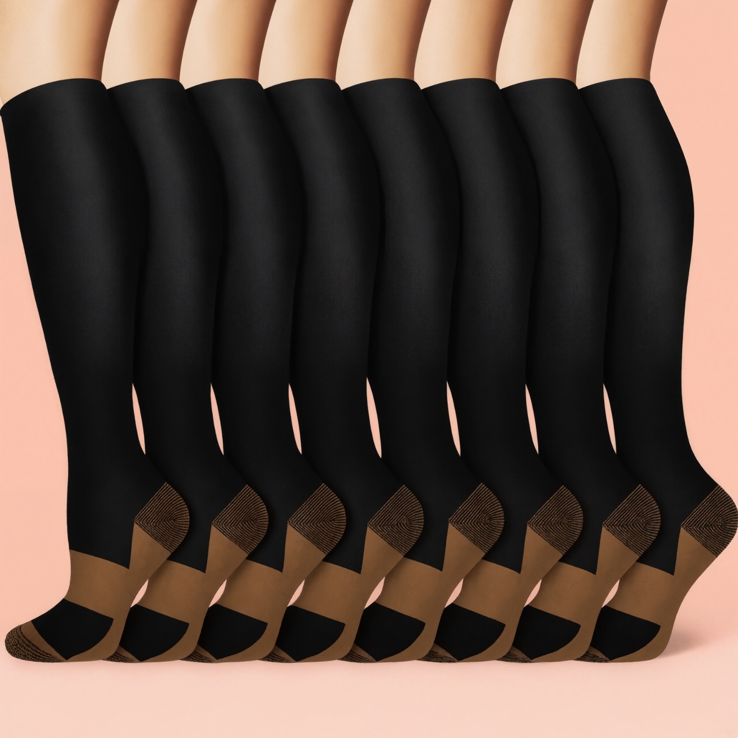 Eight Pack Running Compression Socks Support Comfort