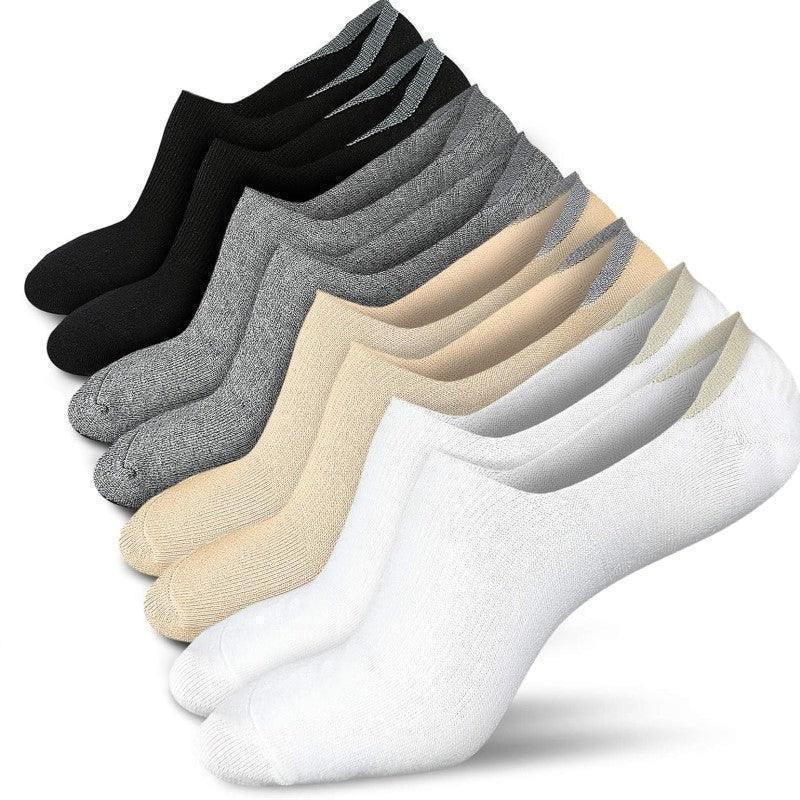 8 Pack No Show Socks – Non-Slip Grip and All-Day Comfort
