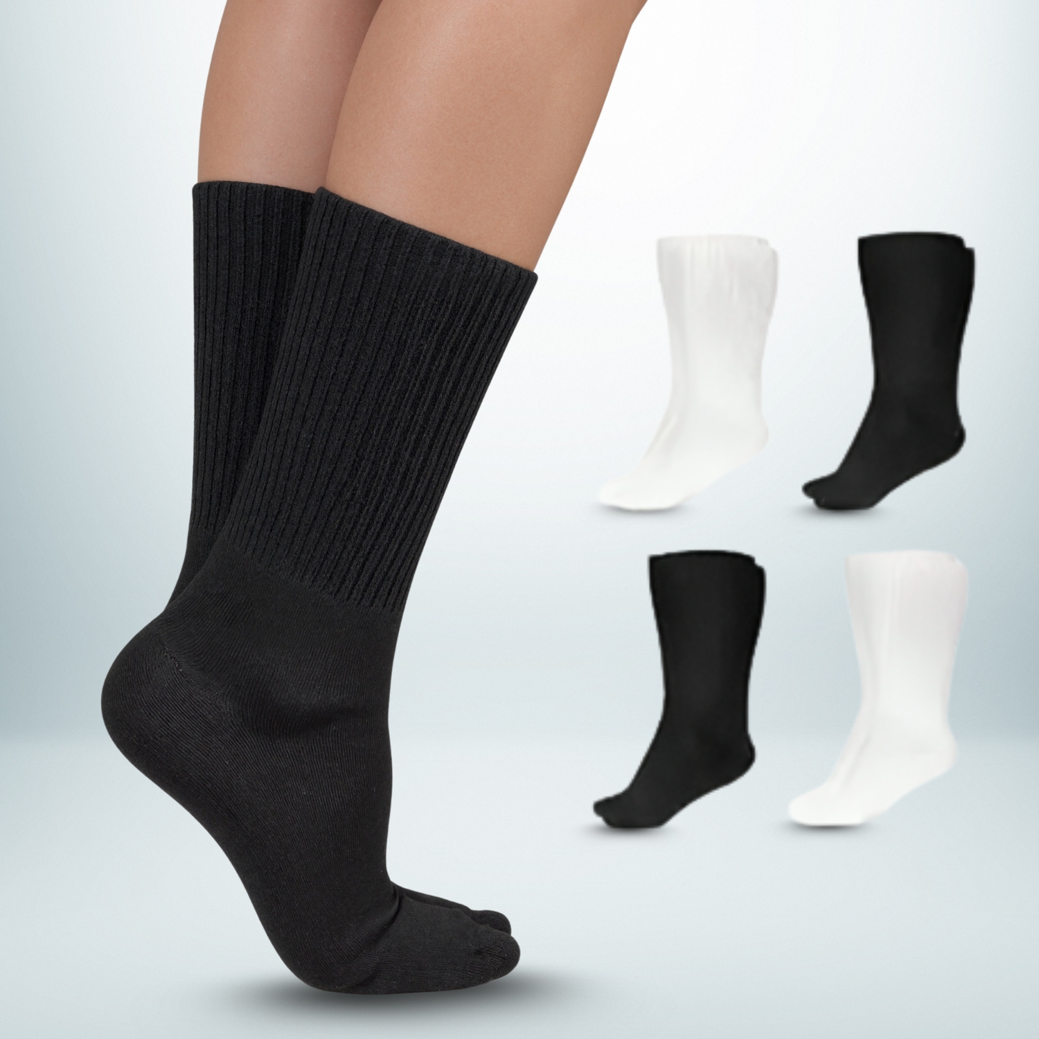 Four Pack Extra Wide Diabetic Comfort Socks