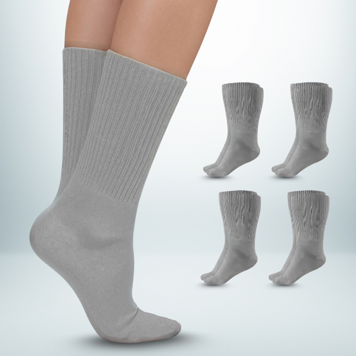 Four Pack Extra Wide Diabetic Comfort Socks