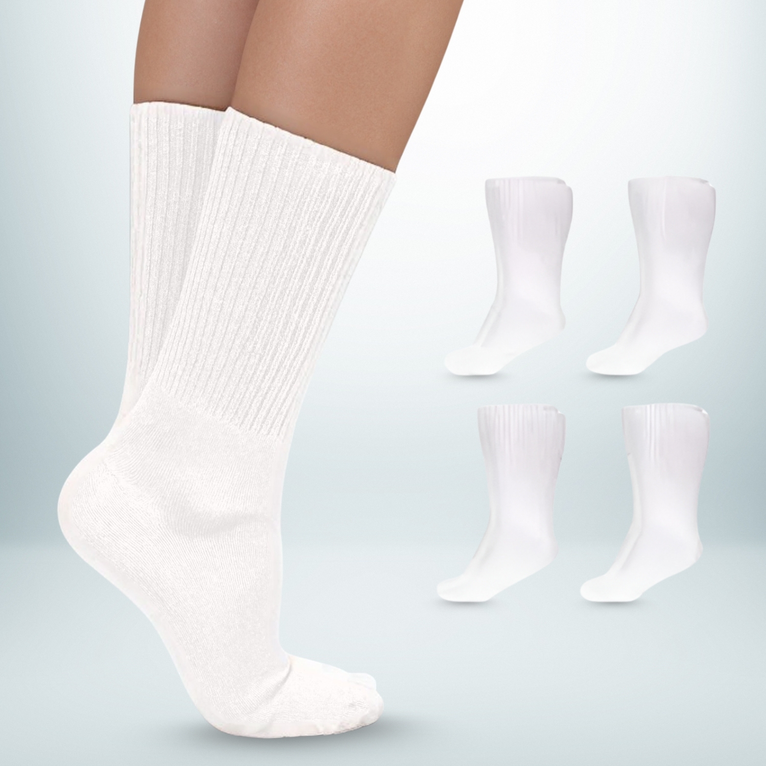 Four Pack Extra Wide Diabetic Comfort Socks