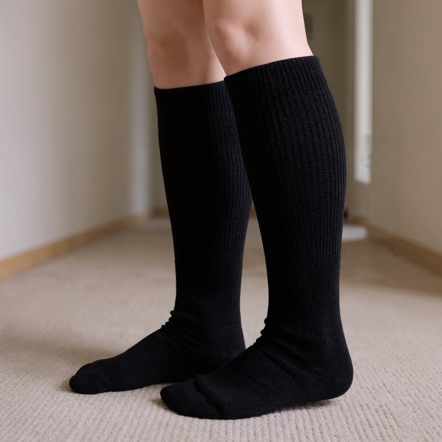 Four Pack Extra Wide Non Slip Socks