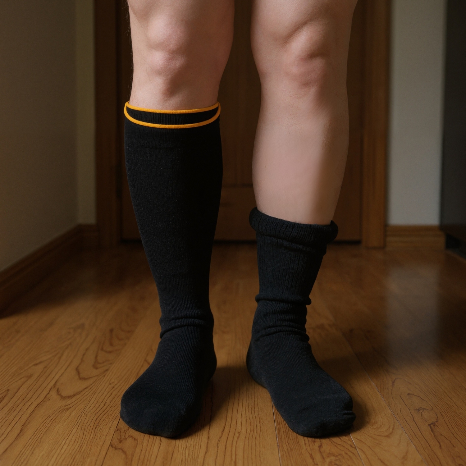 Four Pack Extra Wide Non Slip Socks