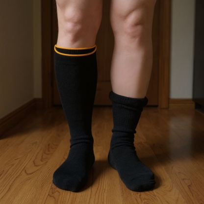 Four Pack Extra Wide Non Slip Socks
