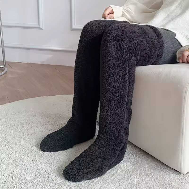 Winter Over High Long Fuzzy Cold Proof Socks For Home Floor