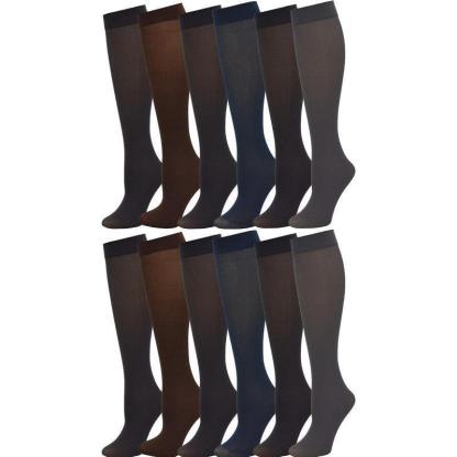 12 Pack Sheer Knee High Socks – Durable and Versatile - SOCKZ
