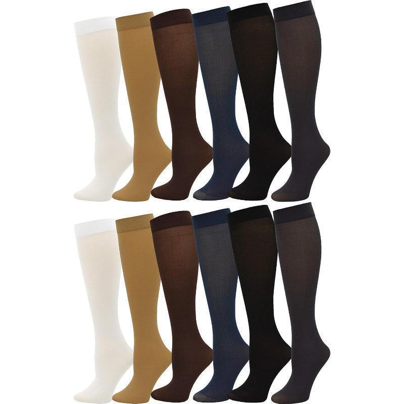 12 Pack Sheer Knee High Socks – Durable and Versatile - SOCKZ