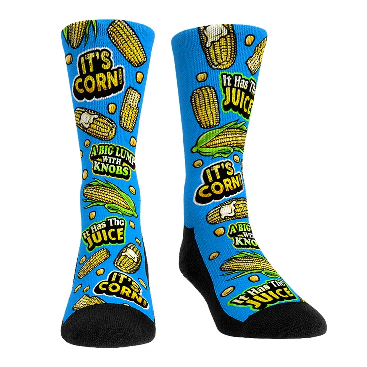Vibrant Corn Print Socks For Everyday Style