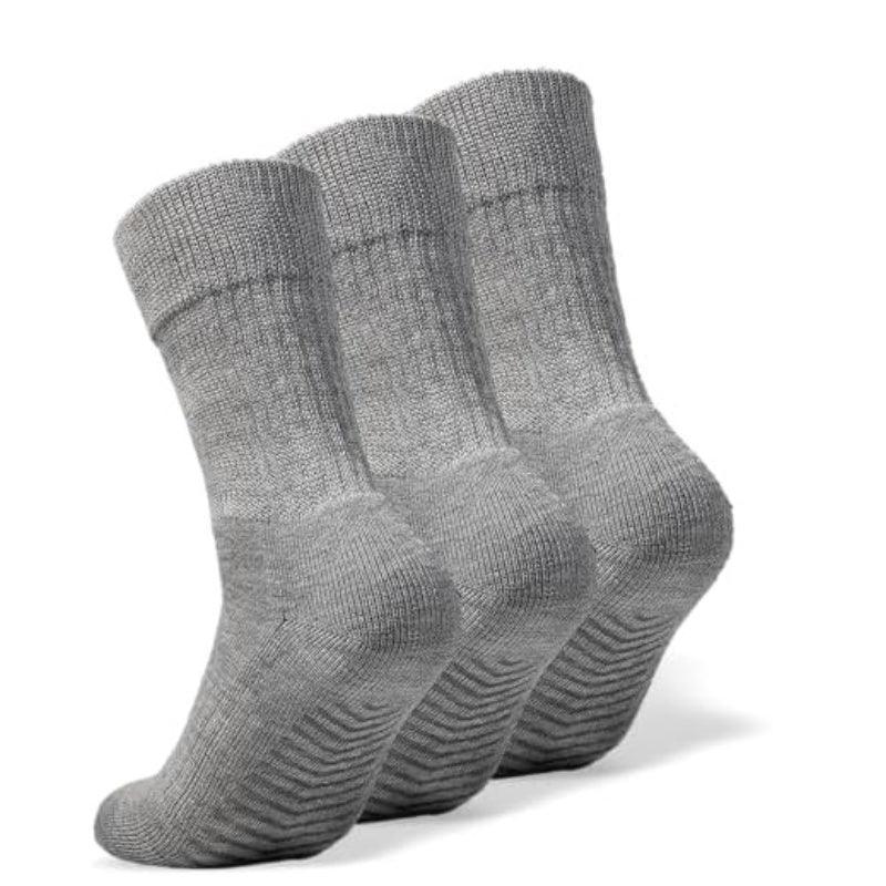 3 Pairs Non Binding Diabetic Socks – Comfort with Gripper Soles