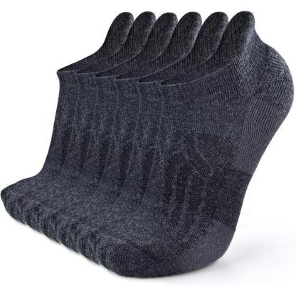 6 Pairs Merino Wool Compression Socks Anti Blister Stability