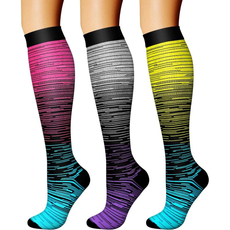 3-Pack Running Compression Socks - Support and Comfort