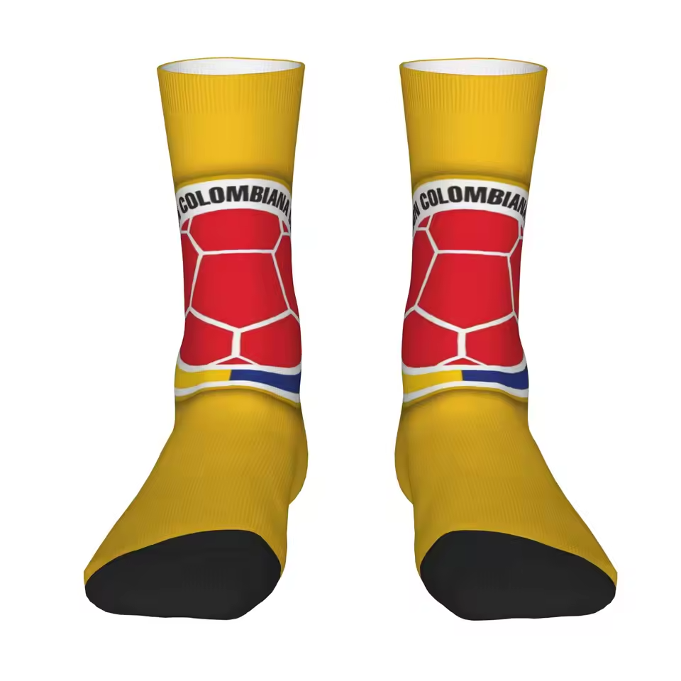 Unisex Colombia Football Fan Seamless Printed Crew Socks